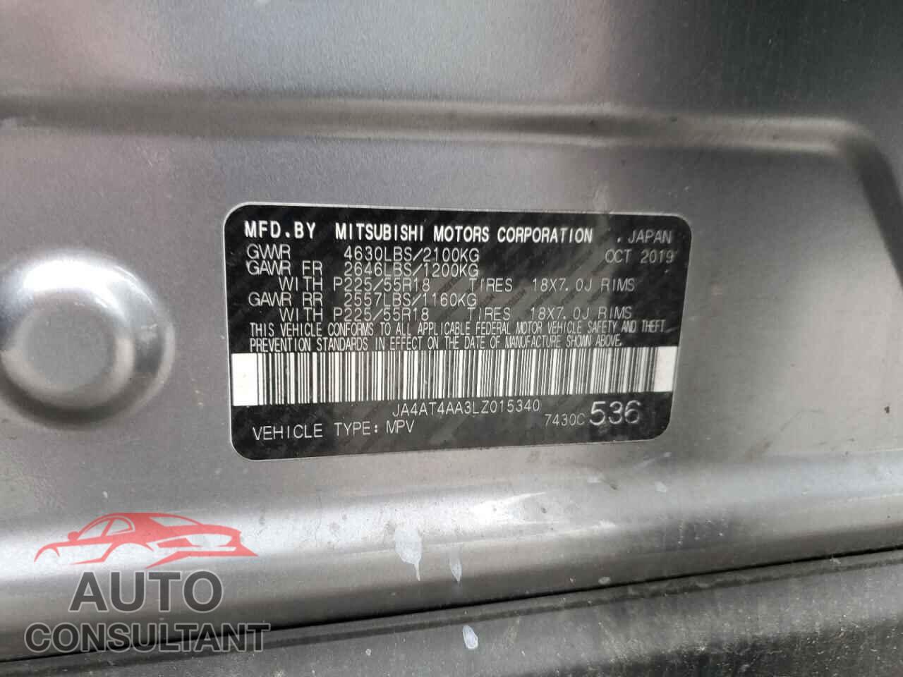MITSUBISHI ECLIPSE 2020 - JA4AT4AA3LZ015340