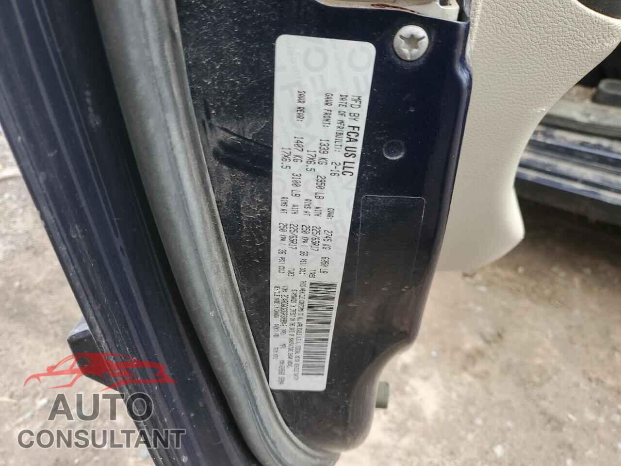 DODGE CARAVAN 2016 - 2C4RDGCG3GR309846