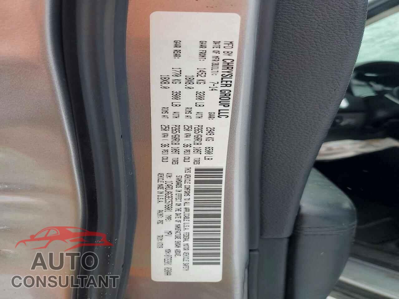 DODGE DURANGO 2014 - 1C4RDJAG3EC576801