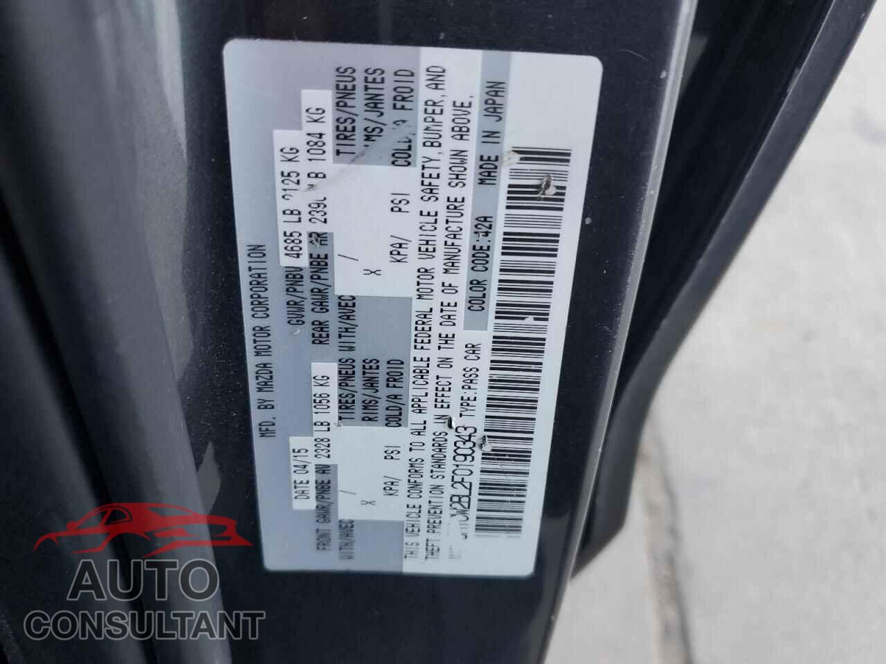 MAZDA 5 2015 - JM1CW2BL2F0190343