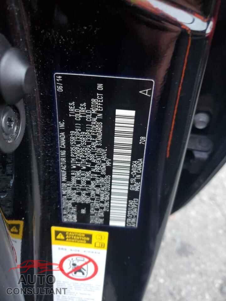 LEXUS RX450 2015 - 2T2BC1BA2FC003035