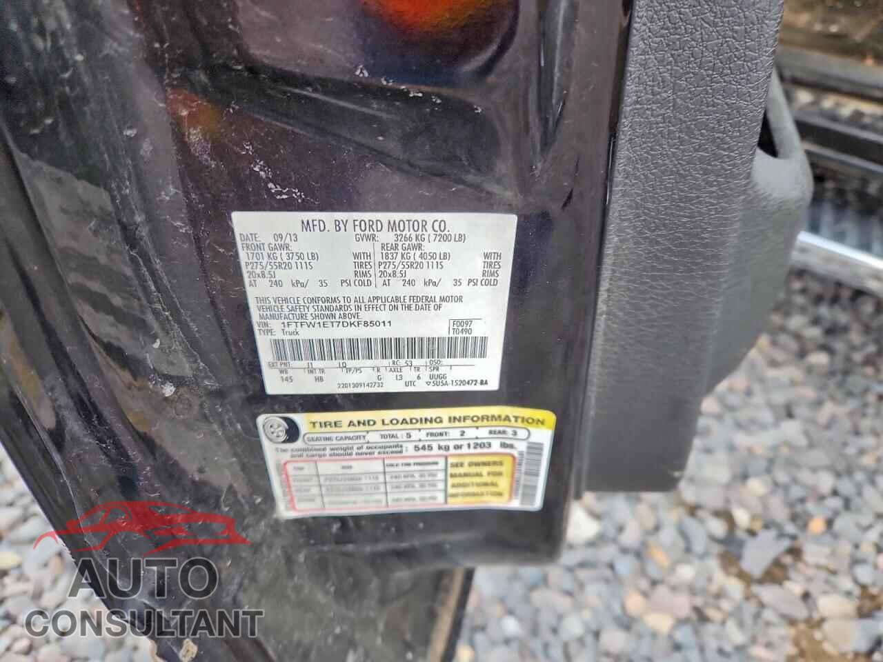 FORD F-150 2013 - 1FTFW1ET7DKF85011