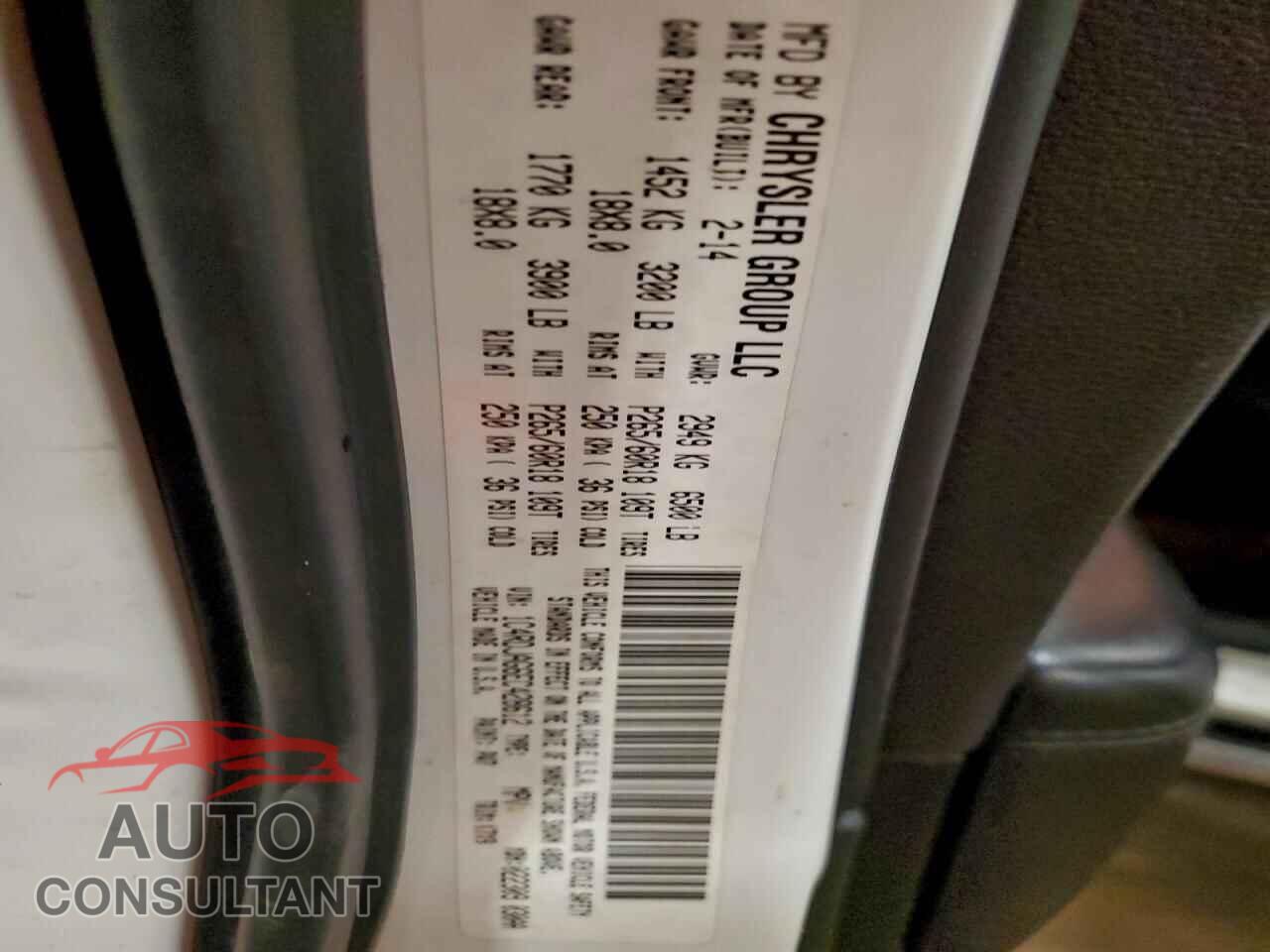 DODGE DURANGO 2014 - 1C4RDJAG6EC428612