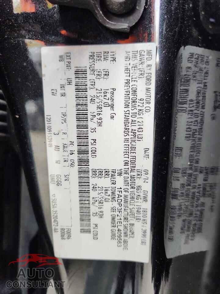 FORD FOCUS 2014 - 1FADP3F21EL409563