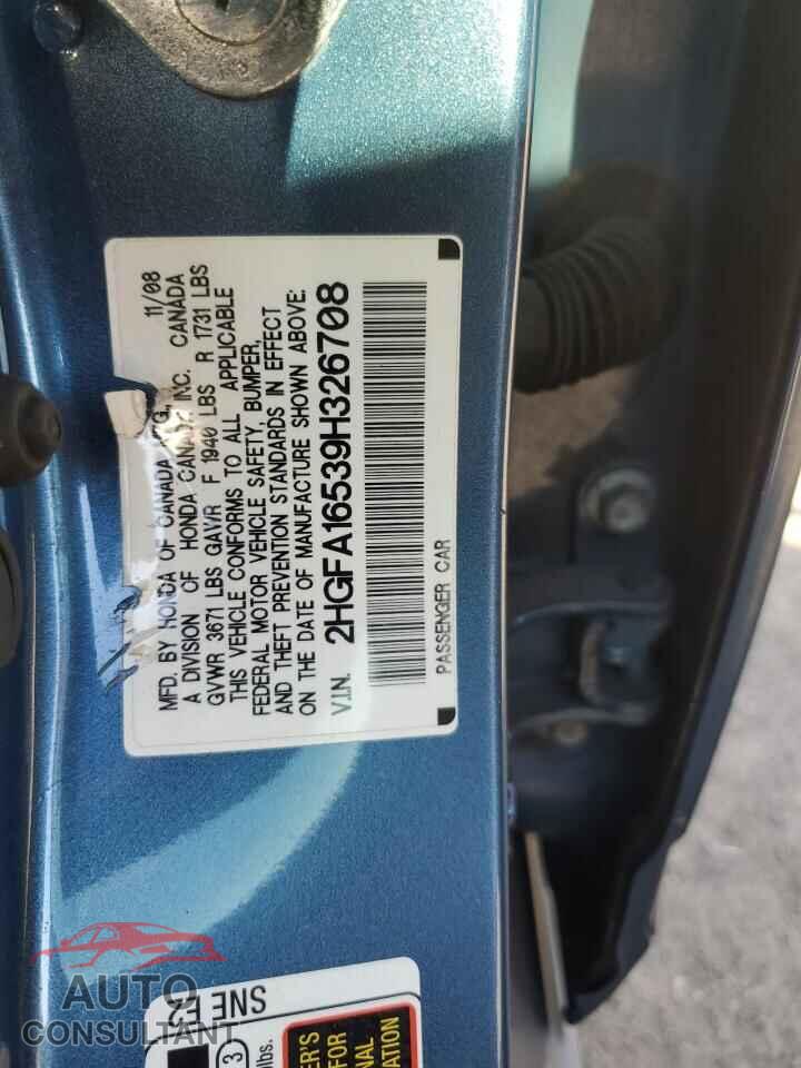HONDA CIVIC 2009 - 2HGFA16539H326708