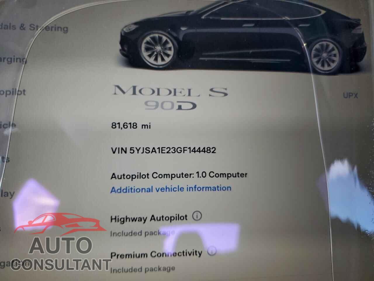 TESLA MODEL S 2016 - 5YJSA1E23GF144482