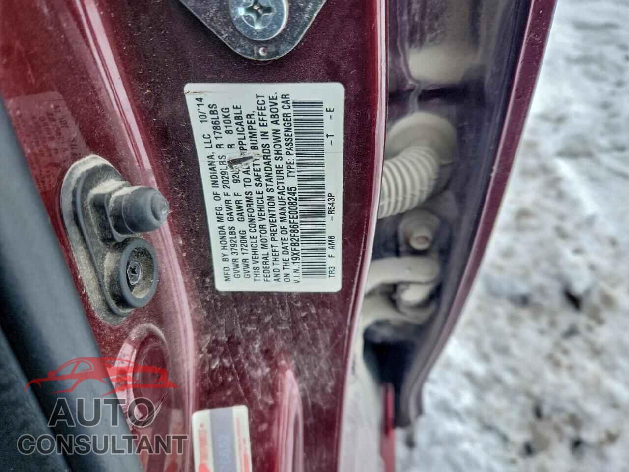 HONDA CIVIC 2015 - 19XFB2F86FE008245