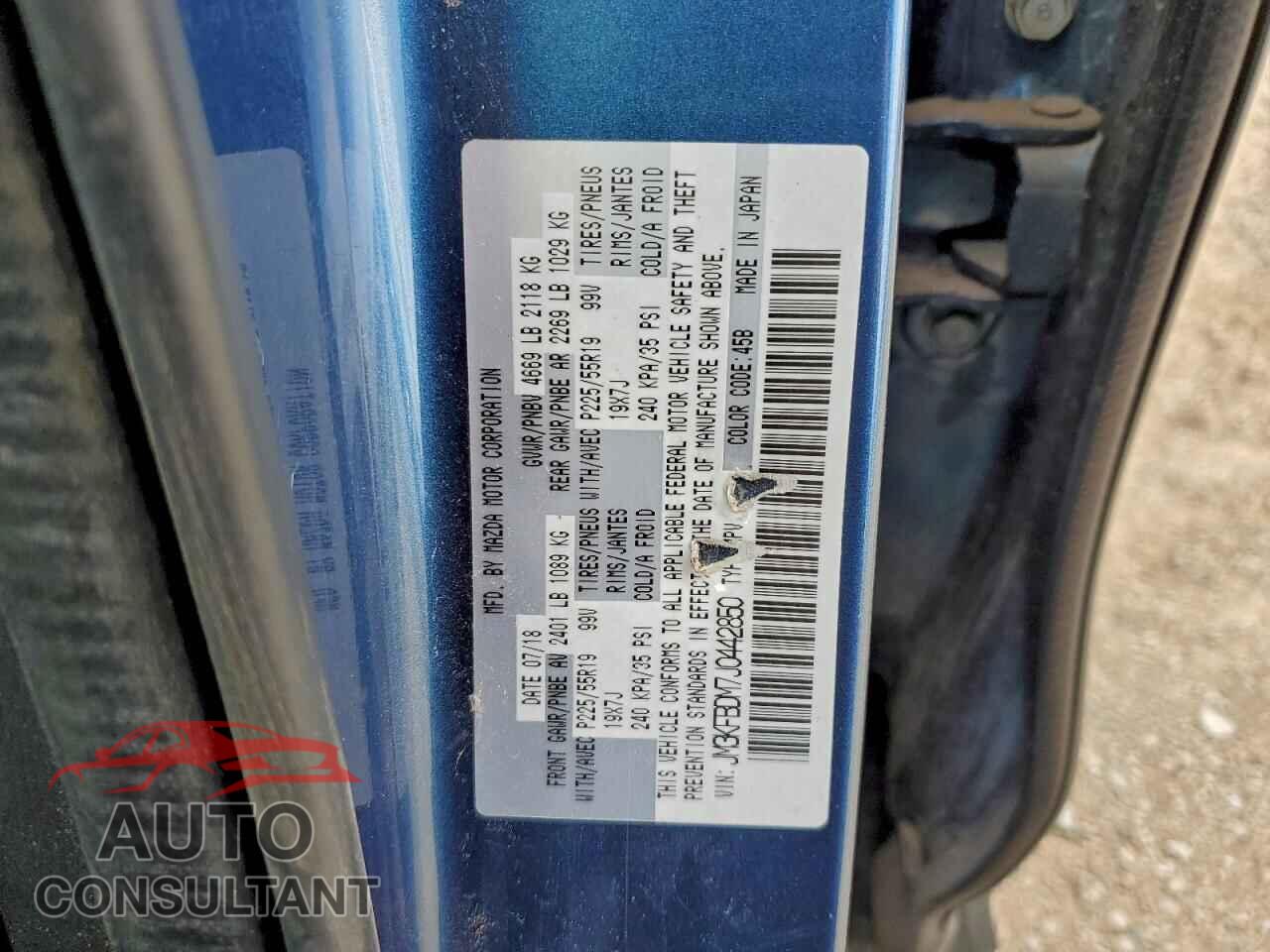 MAZDA CX-5 2018 - JM3KFBDM7J0442850