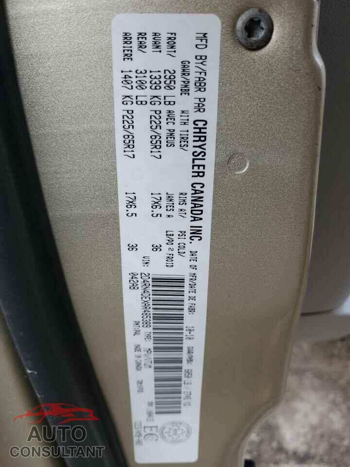 DODGE CARAVAN 2010 - 2D4RN4DEXAR485389