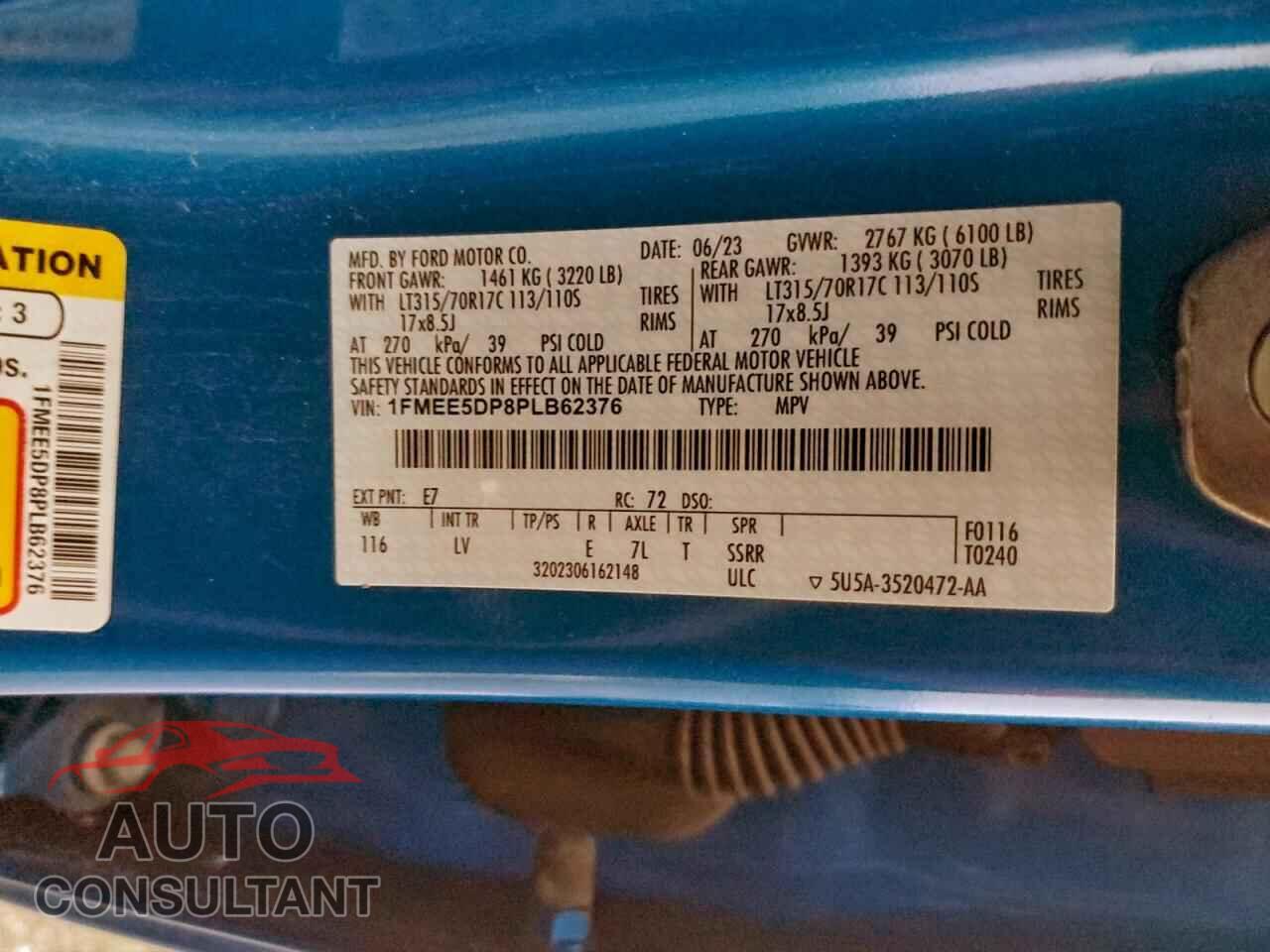 FORD BRONCO 2023 - 1FMEE5DP8PLB62376