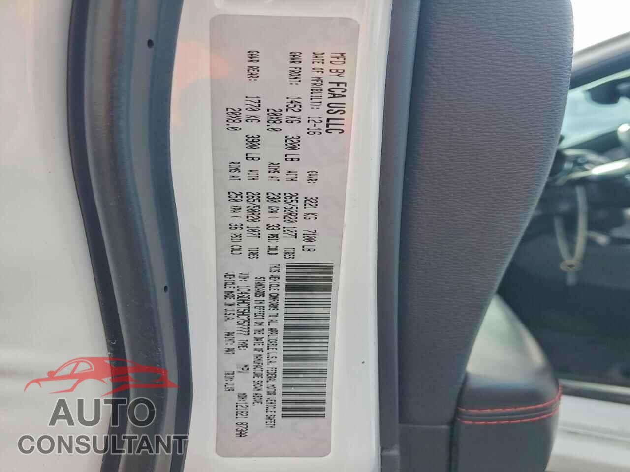 DODGE DURANGO 2017 - 1C4SDHCT5HC757777
