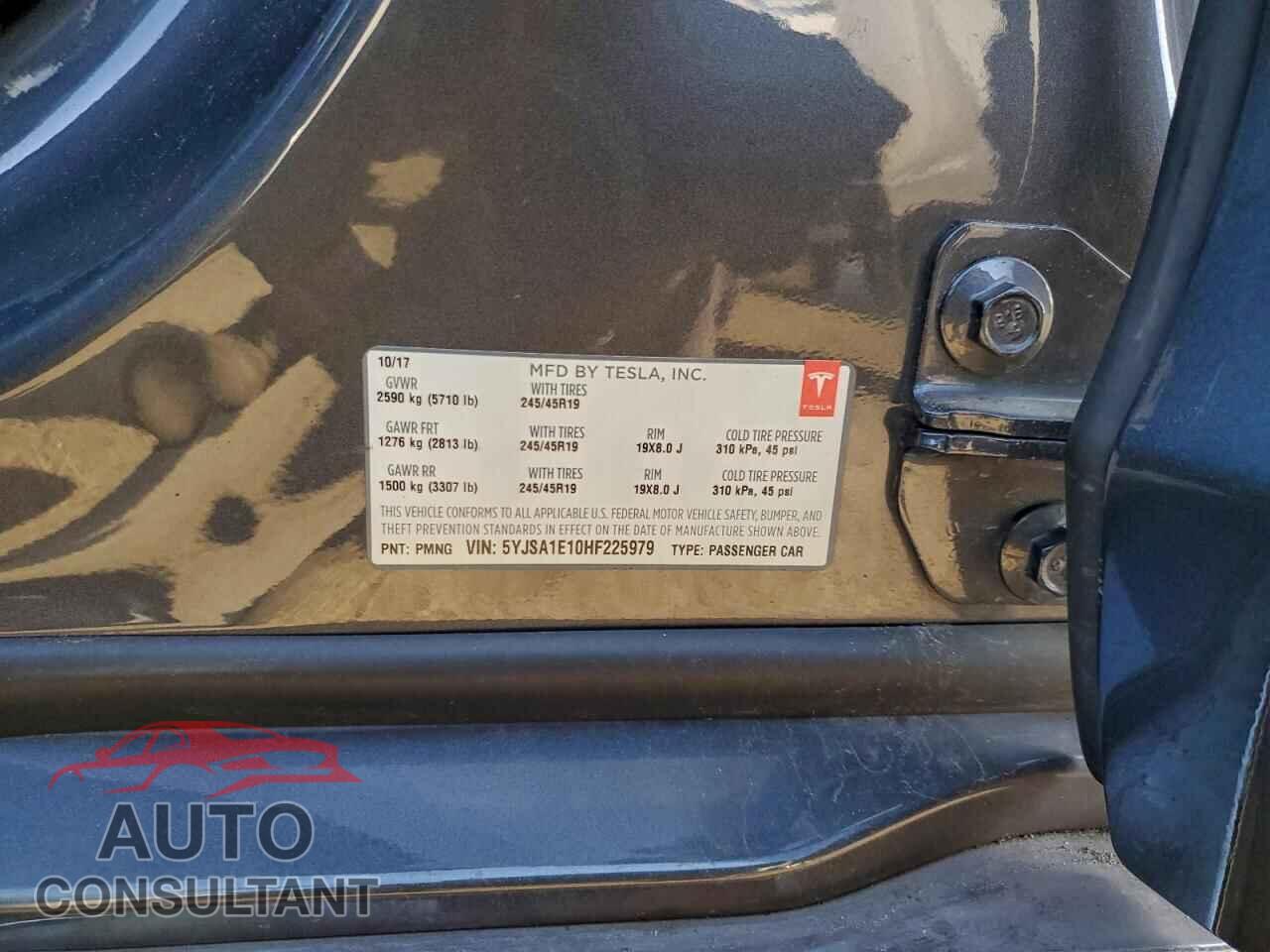 TESLA MODEL S 2017 - 5YJSA1E10HF225979