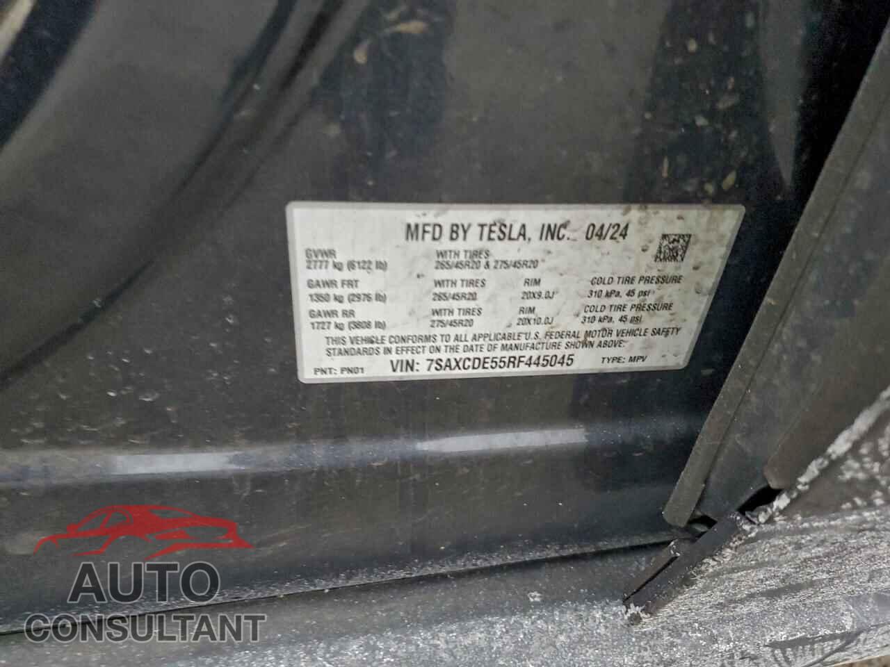 TESLA MODEL X 2024 - 7SAXCDE55RF445045