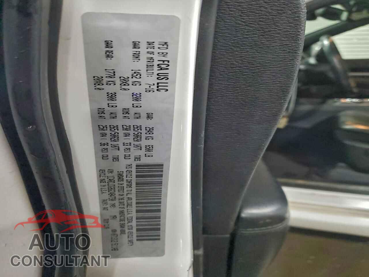 DODGE DURANGO 2016 - 1C4RDJDG8GC484730
