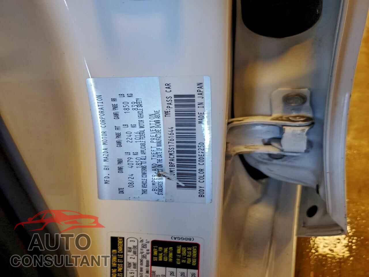 MAZDA 3 2025 - JM1BPACM3S1761644