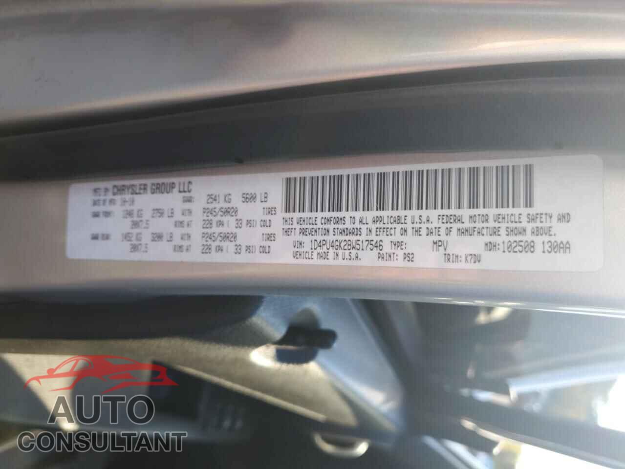 DODGE NITRO 2011 - 1D4PU4GK2BW517546
