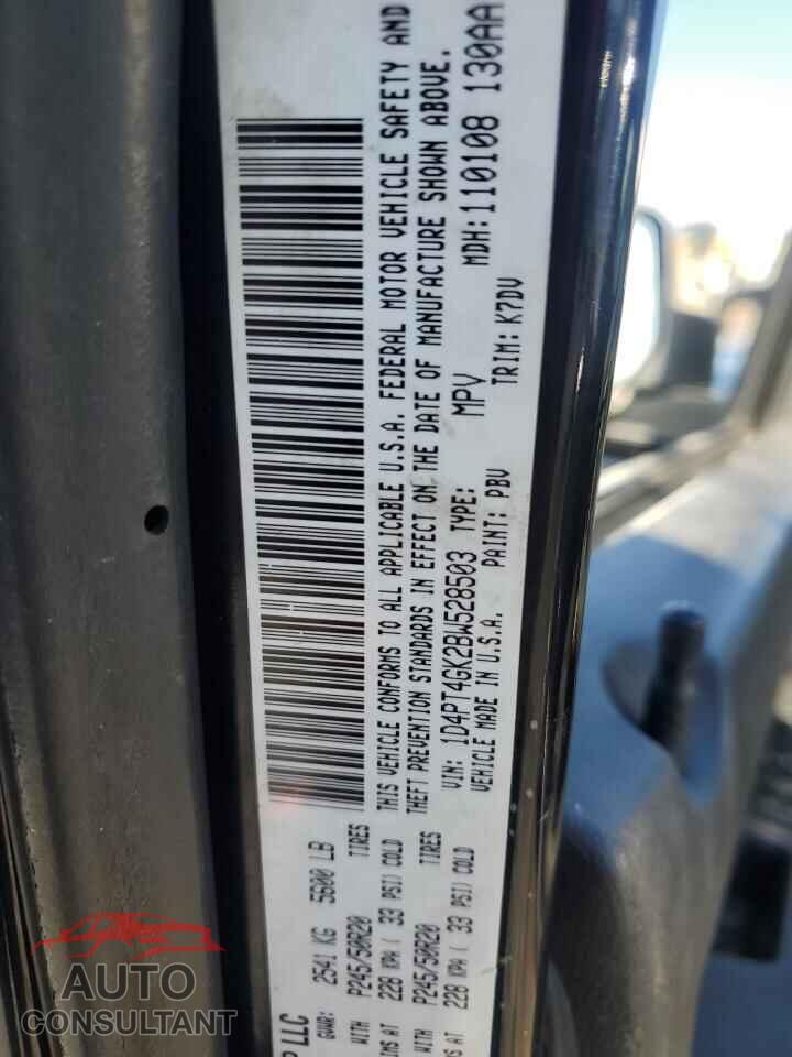 DODGE NITRO 2011 - 1D4PT4GK2BW528503