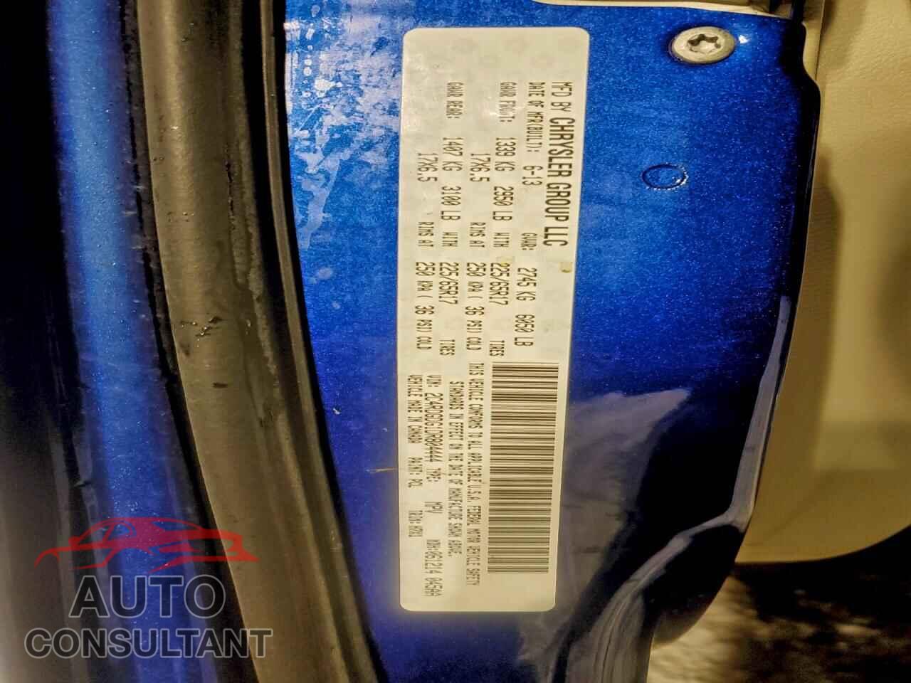 DODGE CARAVAN 2013 - 2C4RDGDG1DR804444