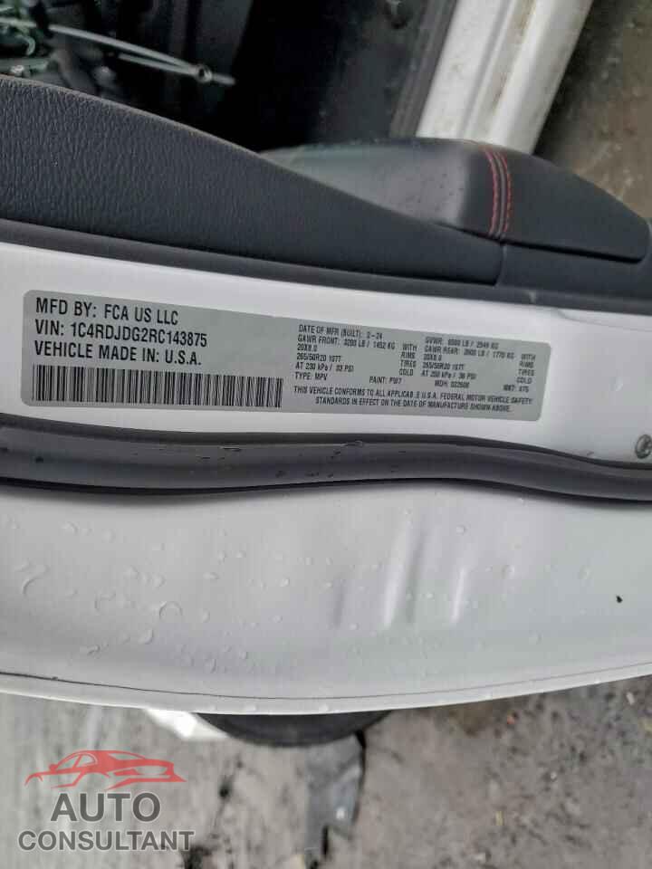 DODGE DURANGO 2024 - 1C4RDJDG2RC143875