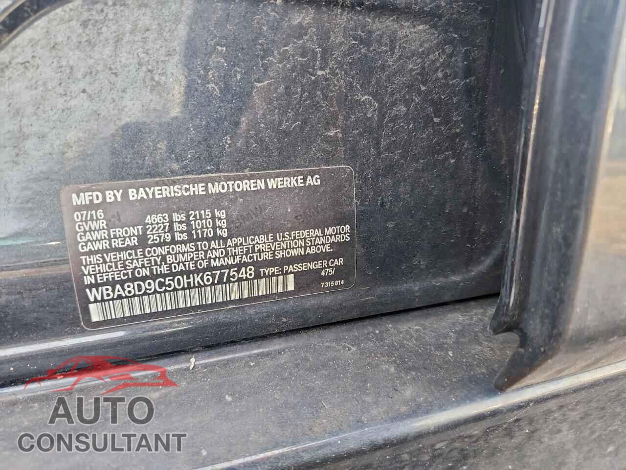 BMW 3 SERIES 2017 - WBA8D9C50HK677548