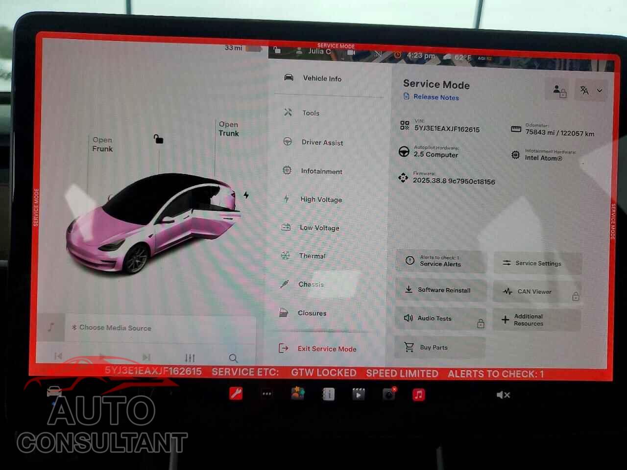 TESLA MODEL 3 2018 - 5YJ3E1EAXJF162615
