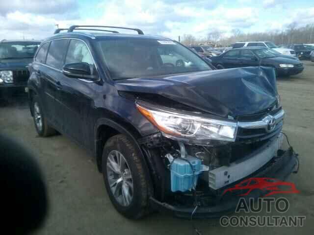 TOYOTA HIGHLANDER 2015 - 5TDJKRFH7FS114115