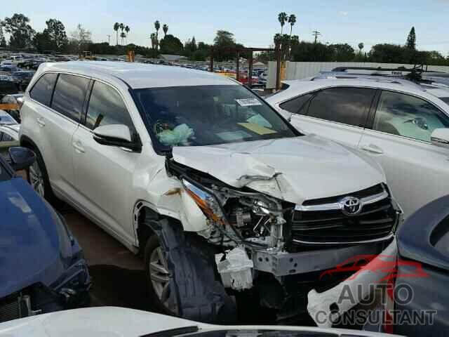 TOYOTA HIGHLANDER 2016 - 5TDZARFH2GS022630