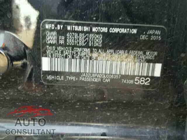 MITSUBISHI LANCER 2016 - JA32U8FW2GU006357