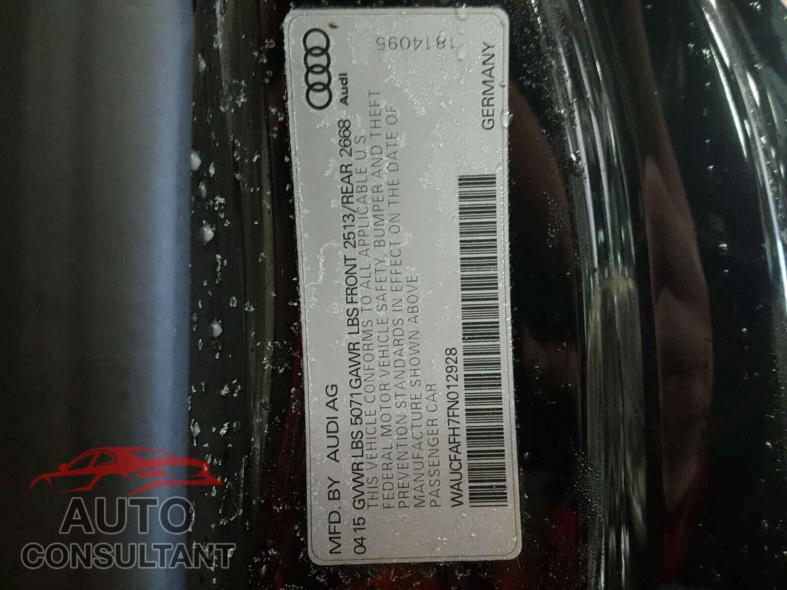 AUDI A5 2015 - WAUCFAFH7FN012928
