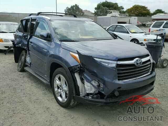 TOYOTA HIGHLANDER 2016 - 5TDDCRFHXGS014764