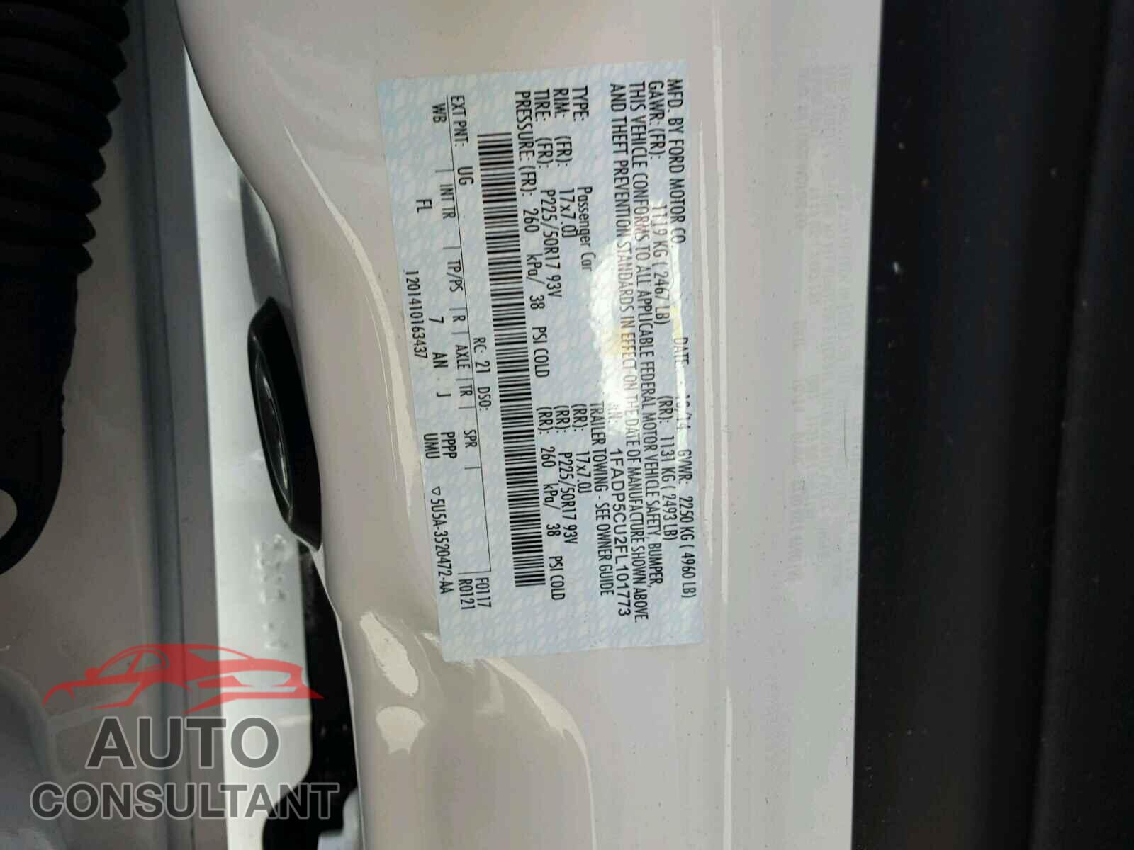 FORD CMAX 2015 - 1FADP5CU2FL101773