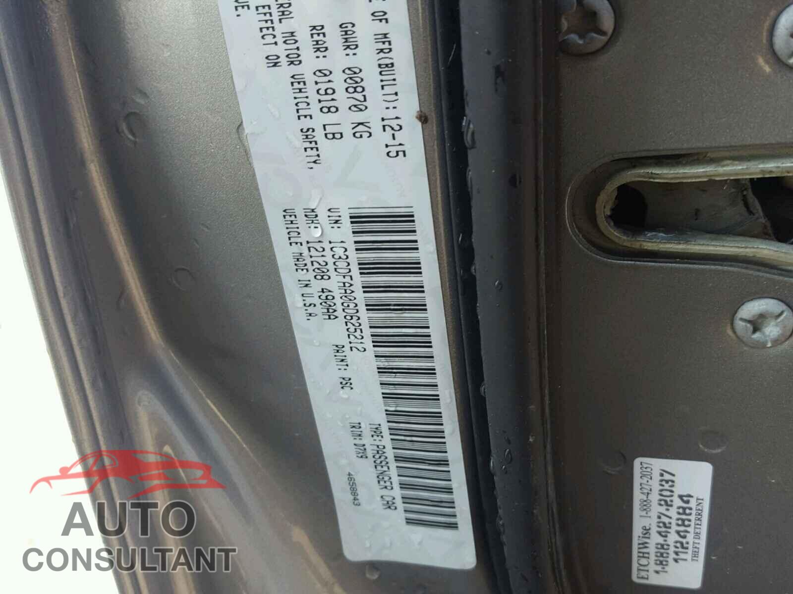 DODGE DART 2016 - JF1VA1B63H9808995