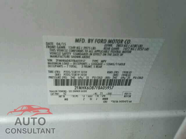 FORD FLEX 2015 - KMHDH4AE7GU543467