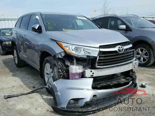 TOYOTA HIGHLANDER 2015 - 5TDZKRFH2FS071757