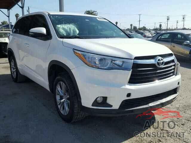 TOYOTA HIGHLANDER 2015 - 5TDZKRFH9FS042465