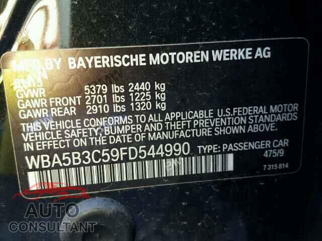 BMW 5 SERIES 2015 - WBA5B3C59FD544990