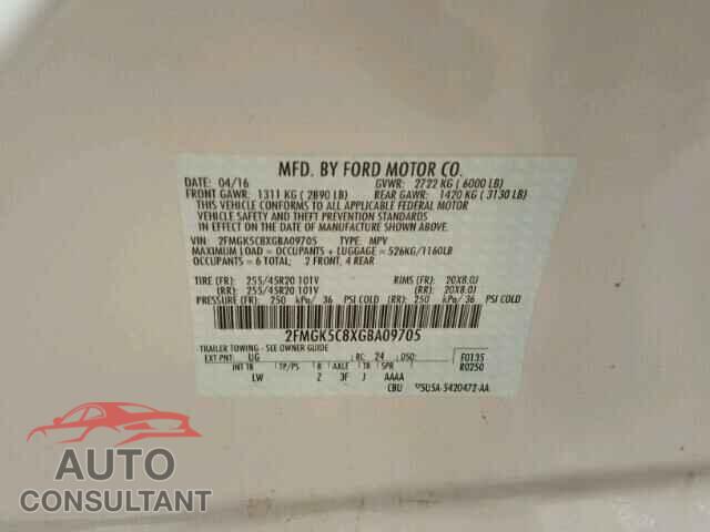 FORD FLEX 2016 - 2FMGK5C8XGBA09705