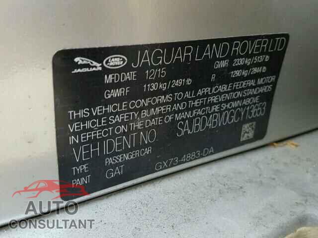 JAGUAR XF 2016 - SAJBD4BV0GCY13653