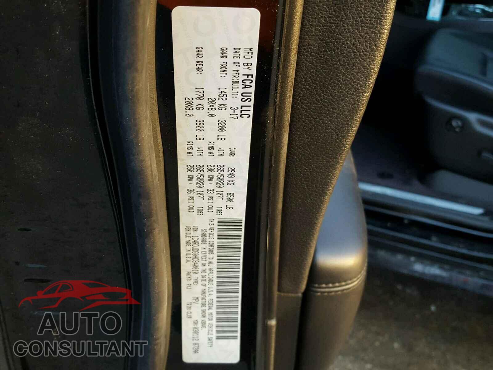 DODGE DURANGO 2017 - 1C4RDJDG0HC840010