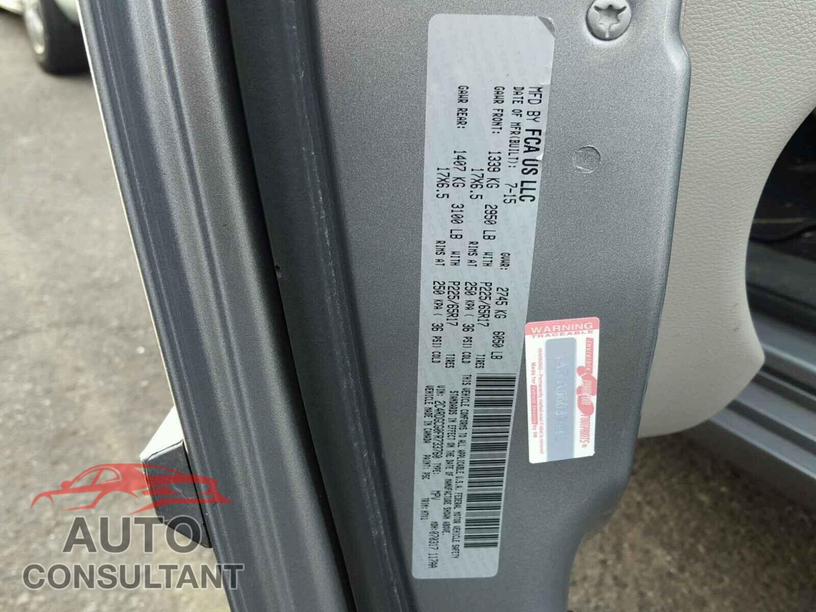 DODGE CARAVAN 2015 - 2C4RDGCG0FR733760