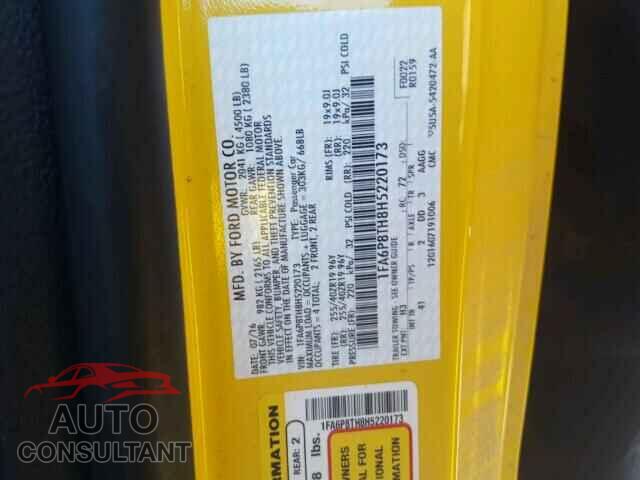 FORD MUSTANG 2017 - 1FA6P8TH8H5220173
