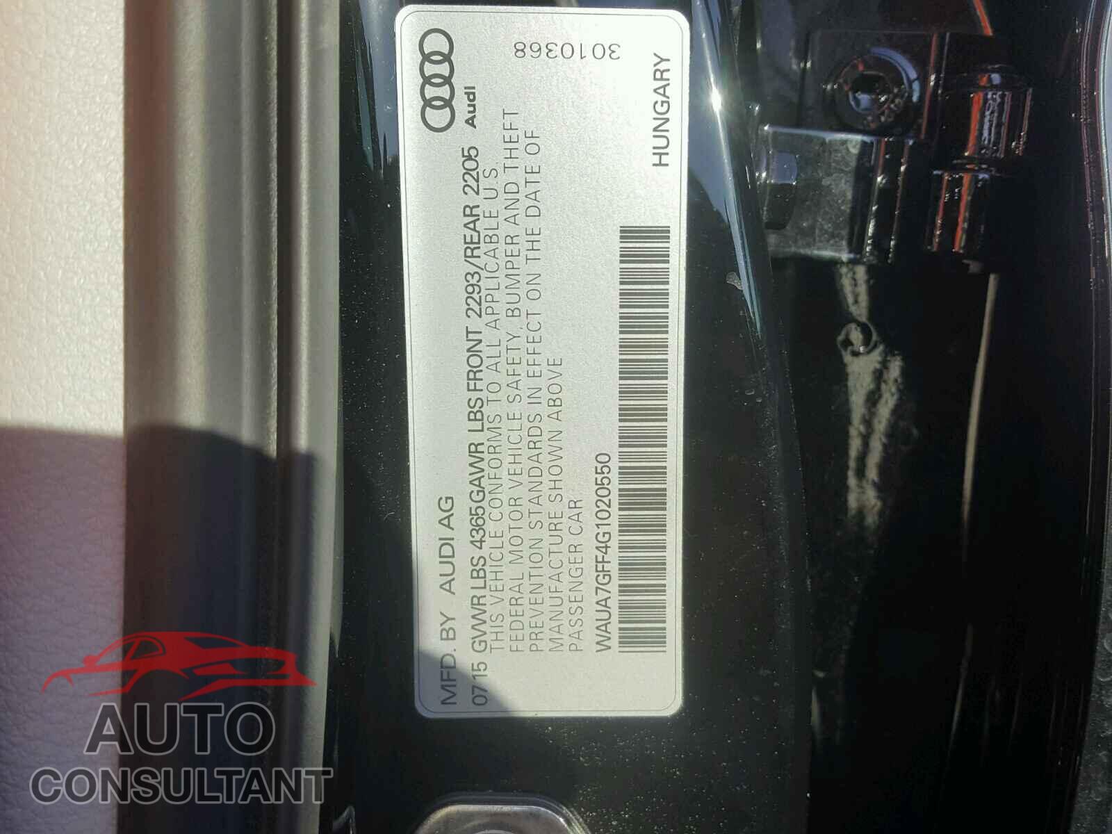 AUDI A3 2016 - WAUA7GFF4G1020550