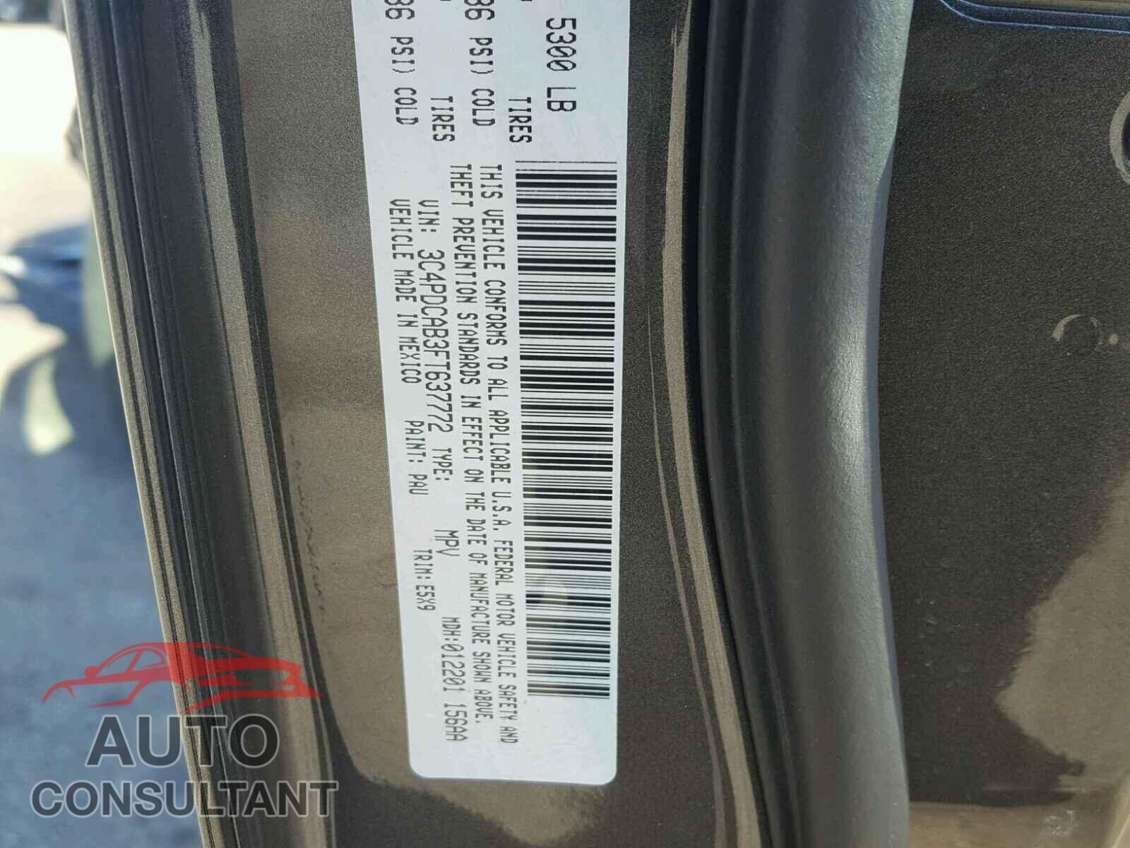 DODGE JOURNEY 2015 - 3C4PDCAB3FT637772