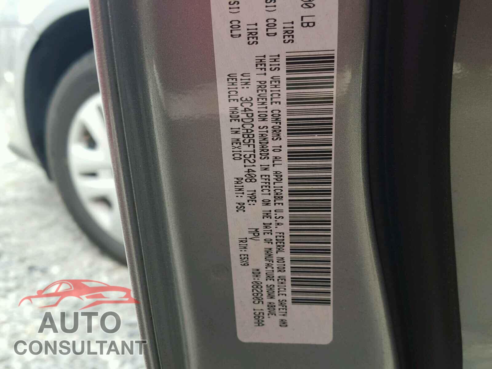 DODGE JOURNEY 2015 - 3C4PDCAB5FT521408