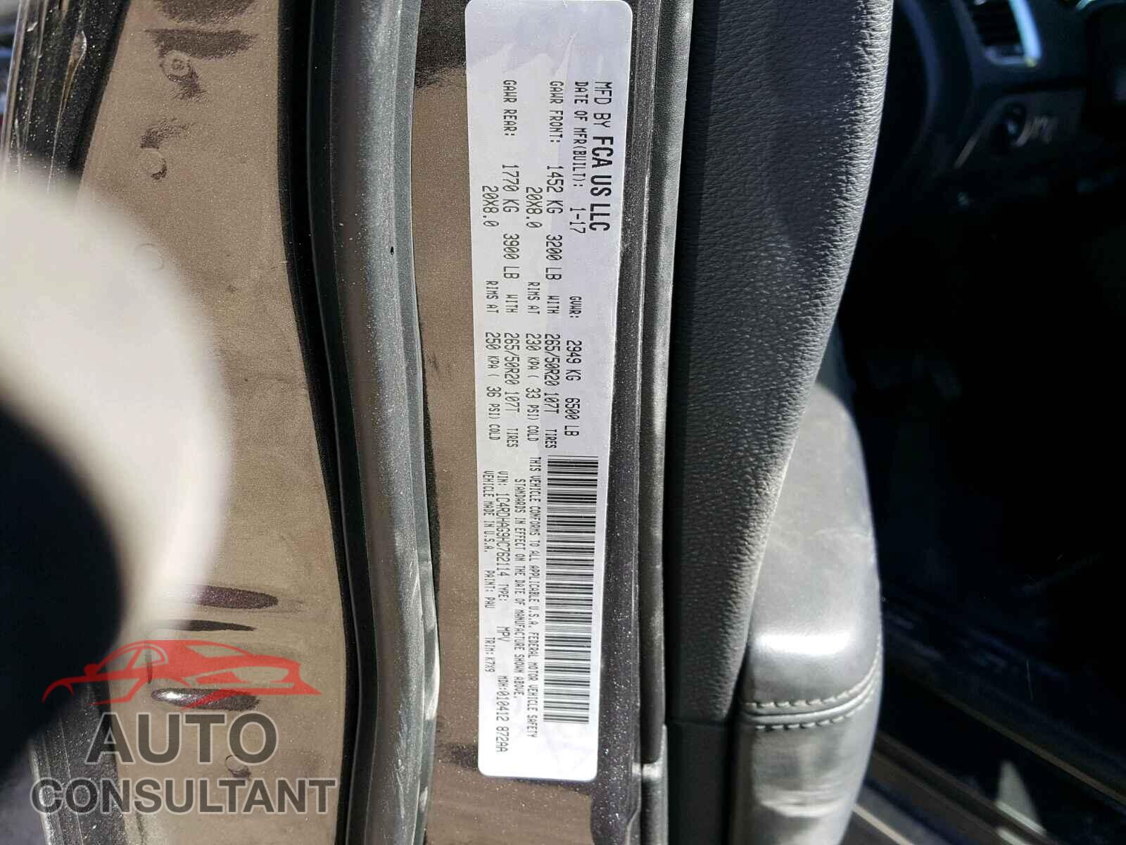 DODGE DURANGO 2017 - 1C4RDHAG9HC762114