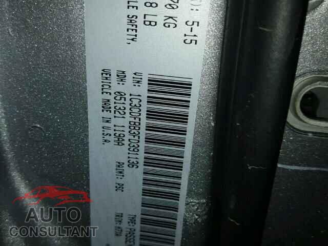 DODGE DART 2015 - 1C3CDFBB3FD391136