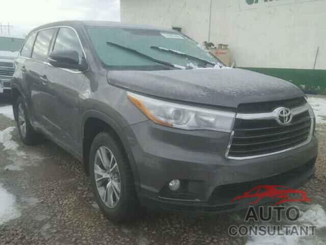 TOYOTA HIGHLANDER 2016 - 5TDBKRFH8GS335941
