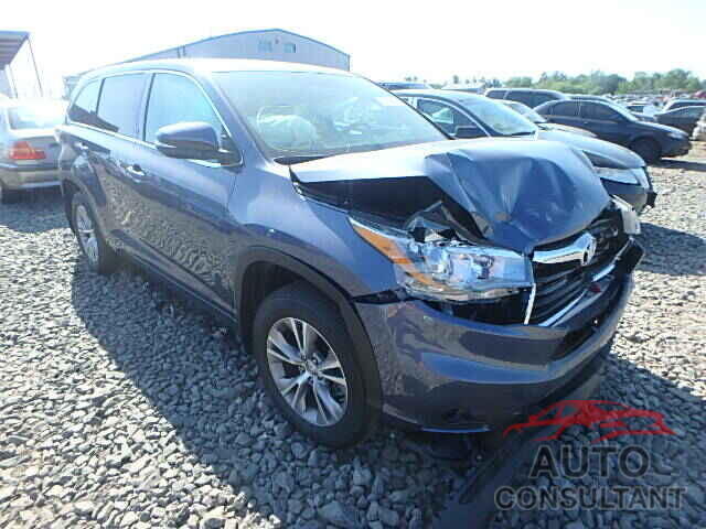 TOYOTA HIGHLANDER 2015 - 5TDBKRFH5FS160983