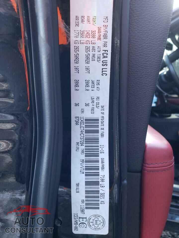 DODGE DURANGO 2017 - 1C4SDJCT4HC737284