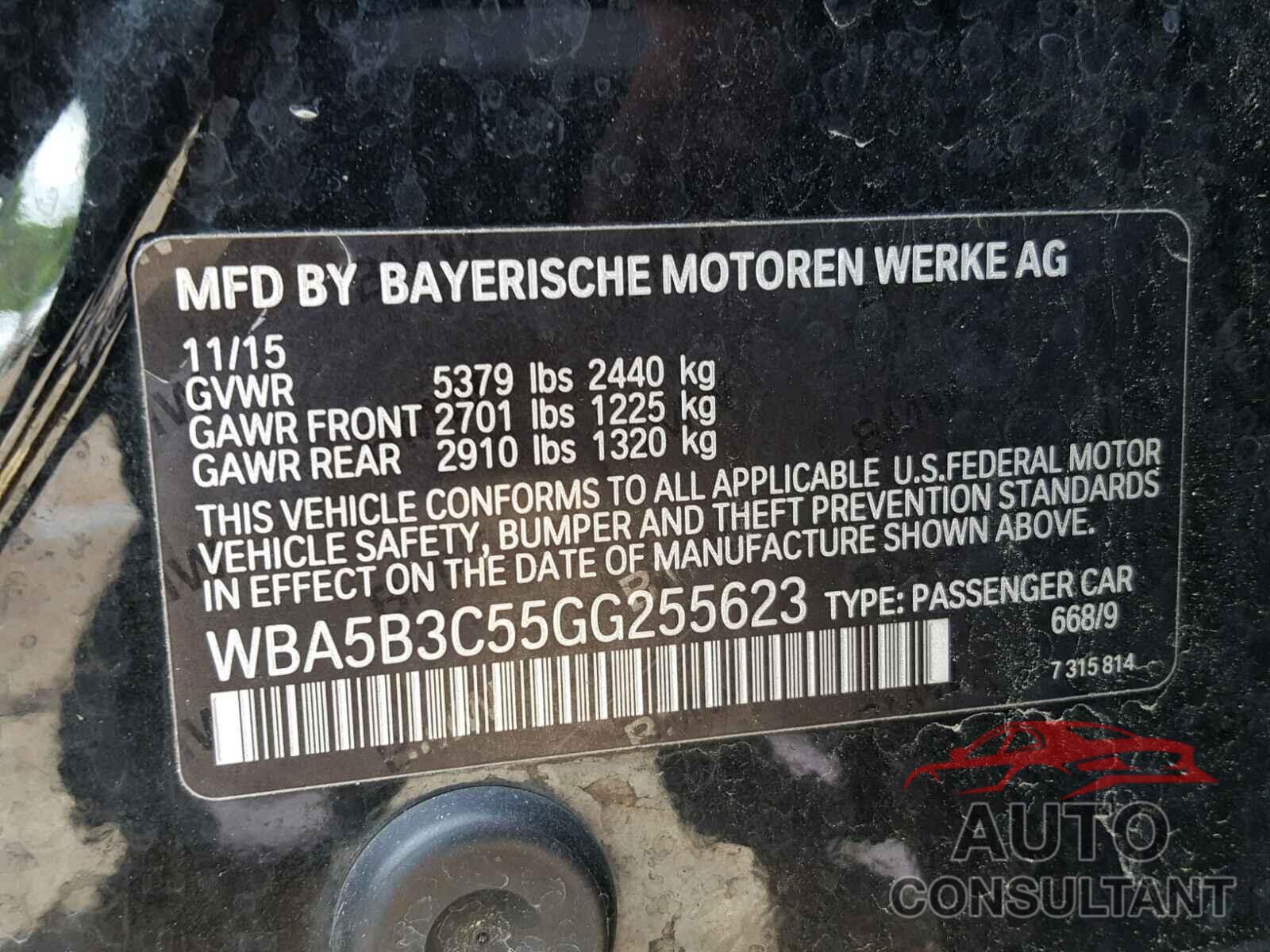 BMW 535 XI 2016 - WBA5B3C55GG255623